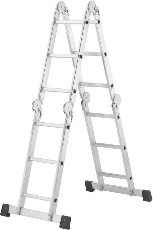 Produktbild: Hailo ProfiStep&reg; combi 7412-037 Aluminium Multifunktionsleiter Arbeitsh&ouml;he (max.): 4.35 m Silber 16.7 kg