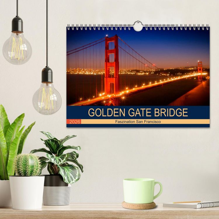 Produktbild: GOLDEN GATE BRIDGE Faszination San Francisco (Wandkalender 2026 DIN A4 quer), CALVENDO Monatskalender
