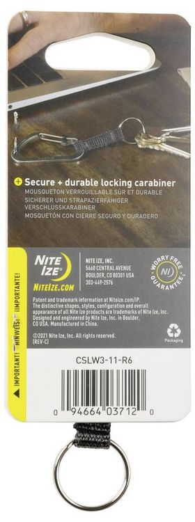 Produktbild: NITE Ize Schl&uuml;ssel-Karabiner CSLW3-11-R6 Gr. 3 Silber 1St.