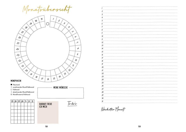 Produktbild: Mein Mondphasen-Journal