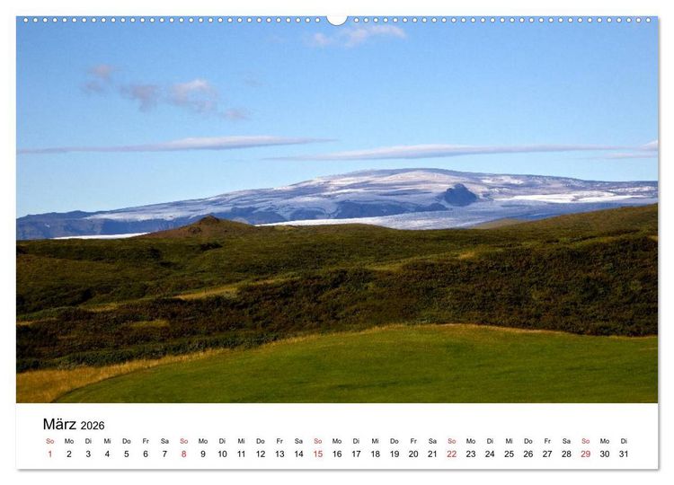 Produktbild: Island Natur pur (Wandkalender 2026 DIN A2 quer), CALVENDO Monatskalender