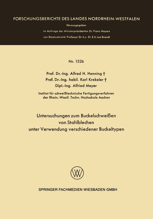 Produktbild: Untersuchungen zum Buckelschwei&szlig;en von Stahlblechen unter Verwendung verschiedener Buckeltypen