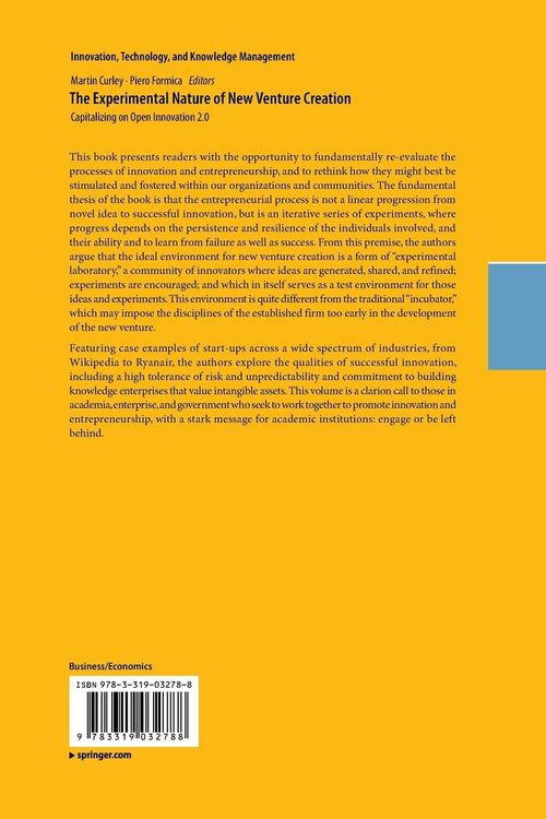 Produktbild: The Experimental Nature of New Venture Creation