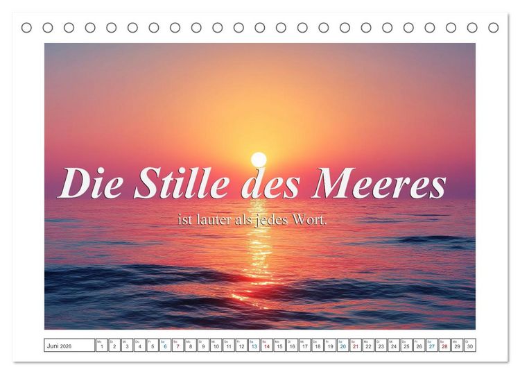 Produktbild: Frei wie das Meer (Tischkalender 2026 DIN A5 quer), CALVENDO Monatskalender