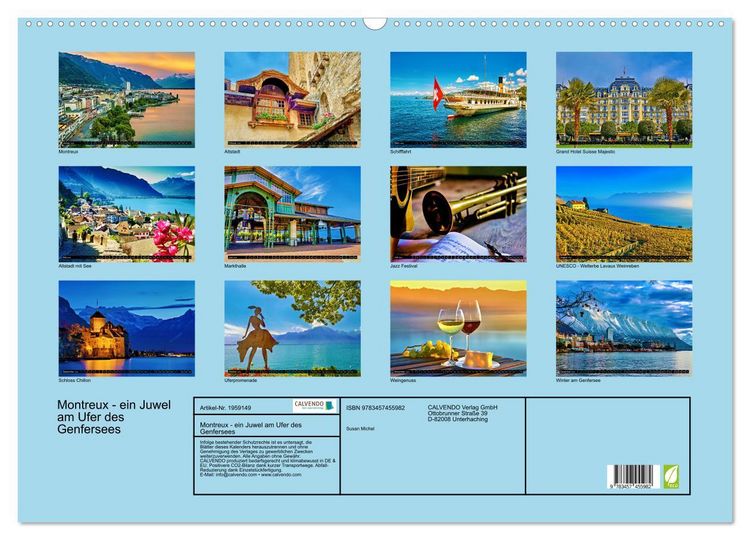 Produktbild: Montreux - ein Juwel am Ufer des Genfersees (Wandkalender 2026 DIN A2 quer), CALVENDO Monatskalender