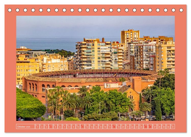 Produktbild: Ein Herz f&uuml;r M&aacute;laga (Tischkalender 2026 DIN A5 quer), CALVENDO Monatskalender