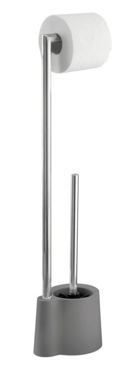 Produktbild: Stand WC-Garnitur Mod. Avola Grau, aus rostfreiem Edelstahl