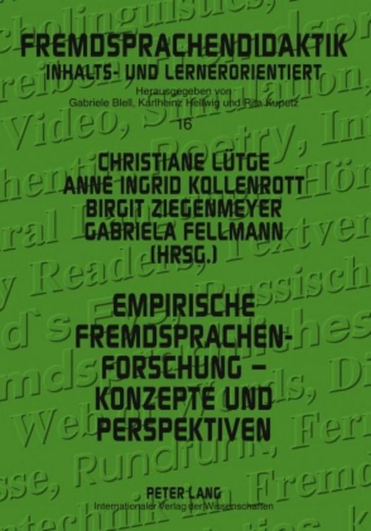 Produktbild: Empirische Fremdsprachenforschung &ndash; Konzepte und Perspektiven