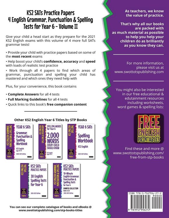 Produktbild: KS2 SATs Practice Papers 4 English Grammar, Punctuation and Spelling Tests for Year 6
