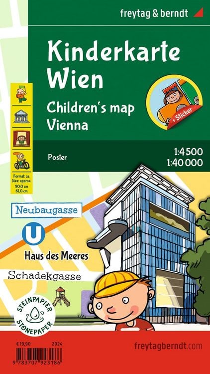 Produktbild: freytag & berndt Poster Kinderkarte Wien 1:40.000