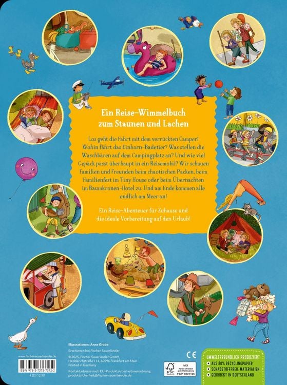 Produktbild: Camper, Zelt und Ferienzeit. Unser gro&szlig;es Reise-Wimmelbuch