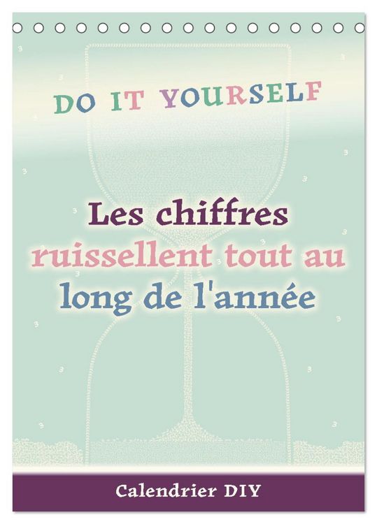 Produktbild: Les chiffres ruissellent tout au long de l'ann&eacute;e (Calendrier de bureau 2026 DIN A5 horizontal), CALVENDO calendrier mensuel