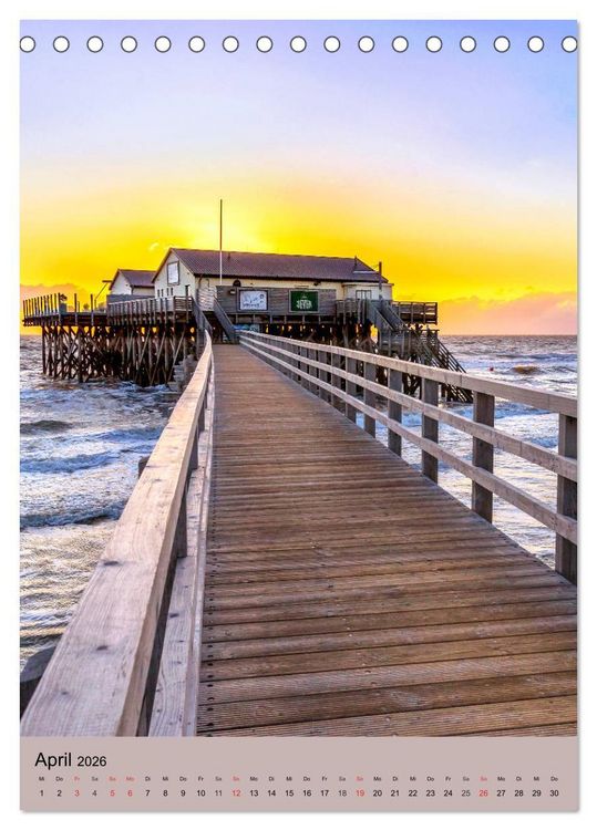 Produktbild: NORDSEEFLAIR - St. Peter Ording und Westerhever (Tischkalender 2026 DIN A5 hoch), CALVENDO Monatskalender