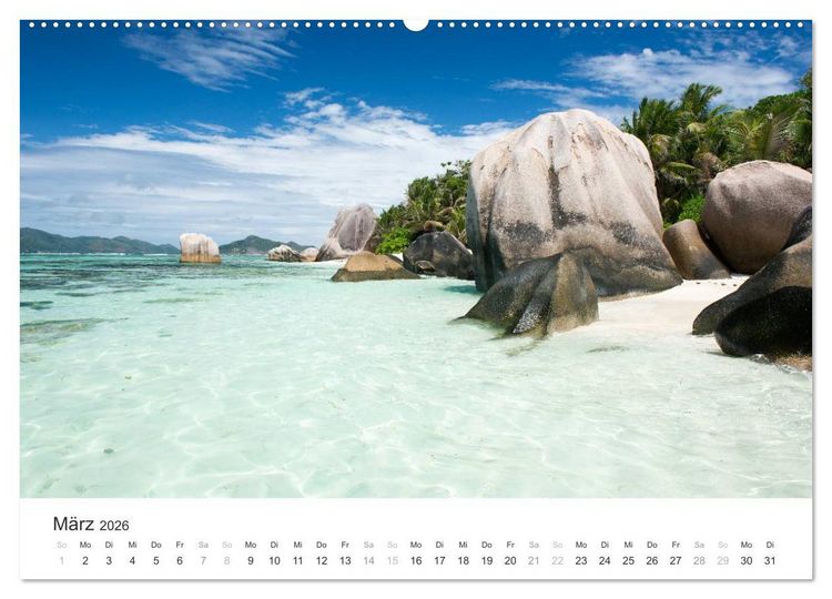 Produktbild: Seychellen - Willkommen im Paradies (hochwertiger Premium Wandkalender 2026 DIN A2 quer), Kunstdruck in Hochglanz