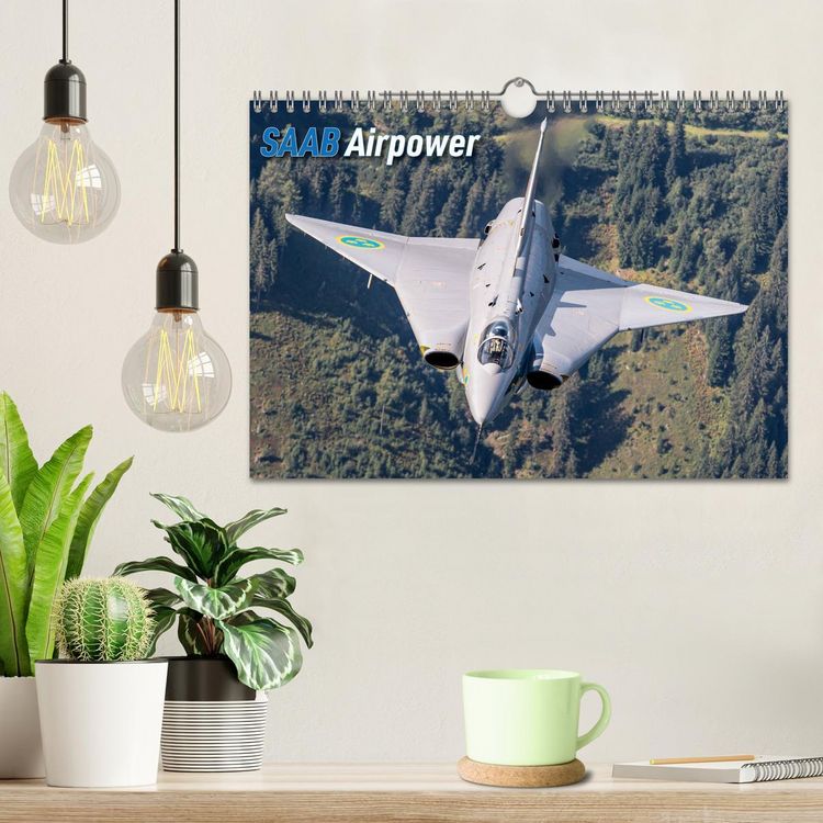 Produktbild: Saab Airpower (Wandkalender 2026 DIN A4 quer), CALVENDO Monatskalender