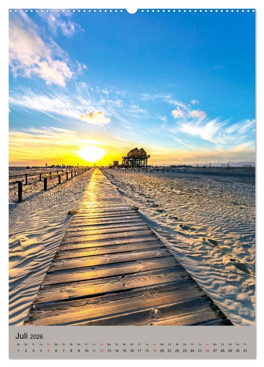 Produktbild: NORDSEEFLAIR - St. Peter Ording und Westerhever (Wandkalender 2026 DIN A2 hoch), CALVENDO Monatskalender