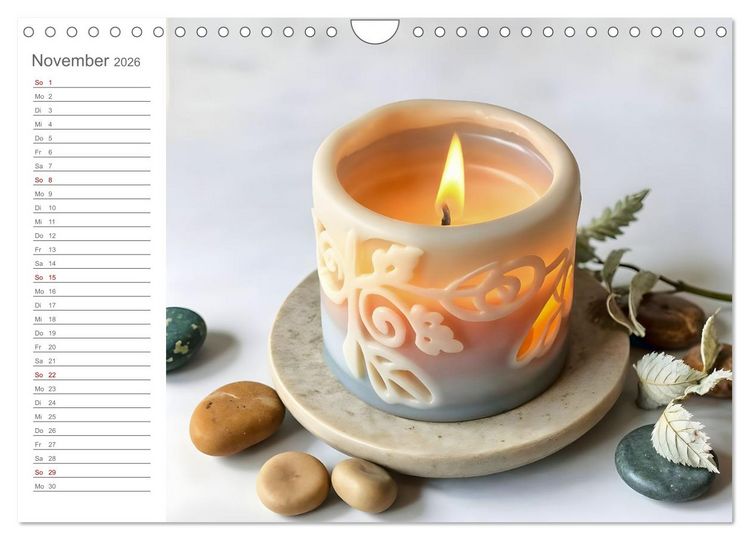Produktbild: Kerzenpoesie - Romantische Kerzenkunst in stimmungsvollen Szenen (Wandkalender 2026 DIN A4 quer), CALVENDO Monatskalender