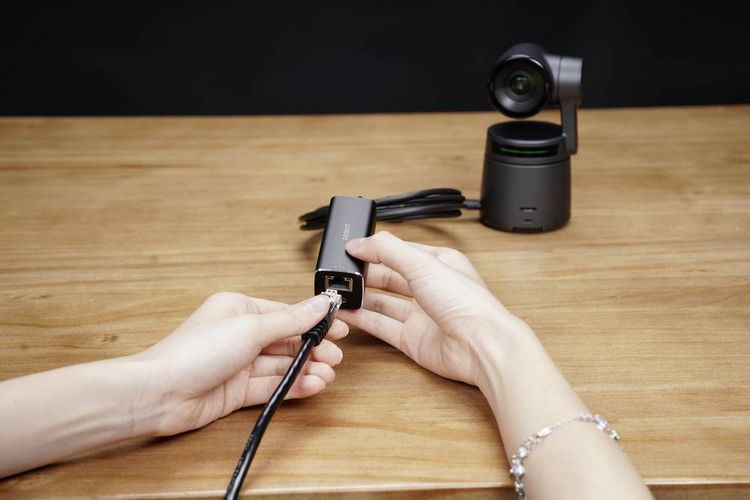 Produktbild: Obsbot USB-C&reg; Adapter [1x USB-C&reg; - 1x RJ45, USB-C&reg;] Tail Air USB-C to Ethernet Adapter