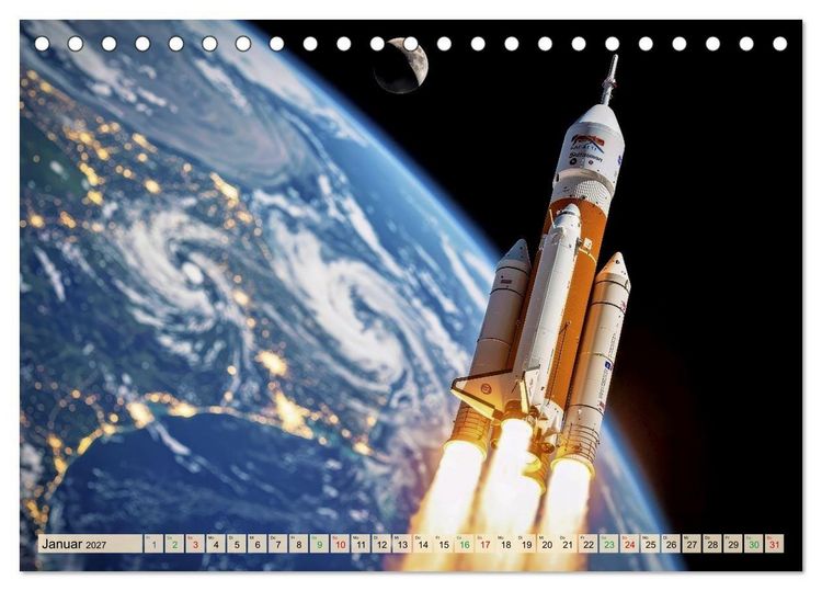 Produktbild: Mond Mission (Tischkalender 2027 DIN A5 quer), CALVENDO Monatskalender