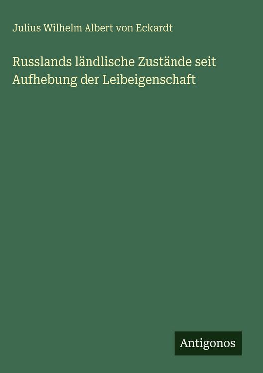 Produktbild: Russlands l&auml;ndlische Zust&auml;nde seit Aufhebung der Leibeigenschaft