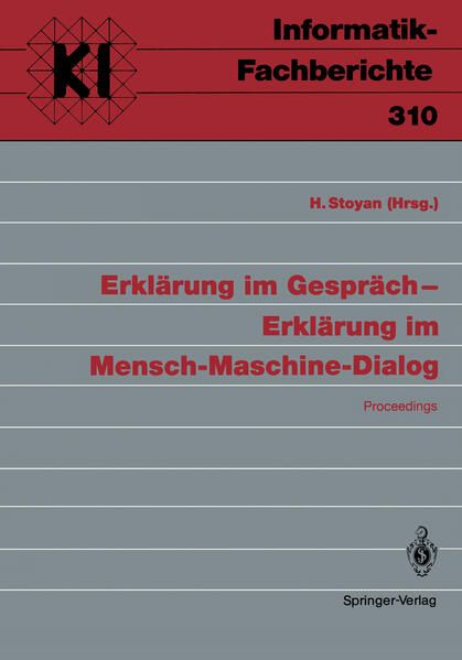 Produktbild: Erkl&auml;rung im Gespr&auml;ch &mdash; Erkl&auml;rung im Mensch-Maschine-Dialog