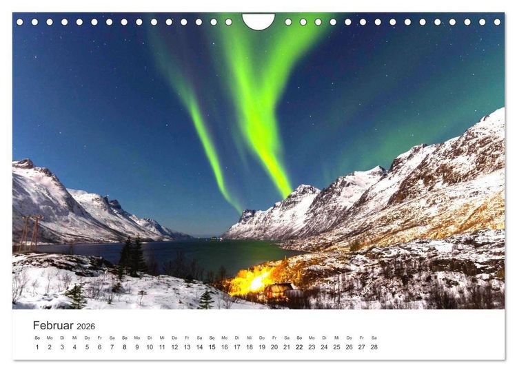 Produktbild: Nordlichter - ein beeindruckendes Schauspiel. (Wandkalender 2026 DIN A4 quer), CALVENDO Monatskalender