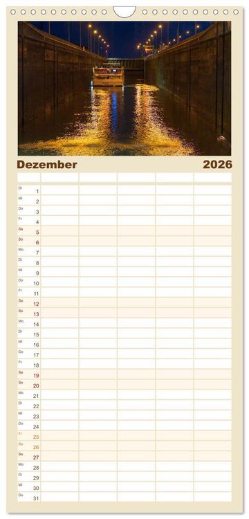 Produktbild: Familienplaner 2026 - Eine Kreuzfahrt auf dem Rhein mit 5 Spalten (Wandkalender, 21 x 45 cm) CALVENDO