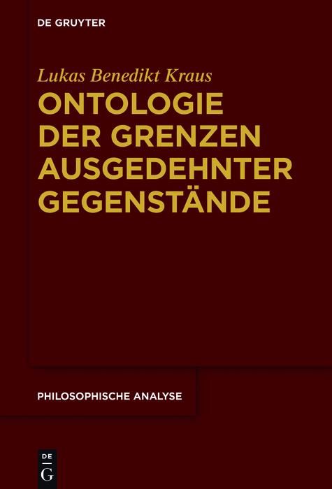 Produktbild: Ontologie der Grenzen ausgedehnter Gegenst&auml;nde