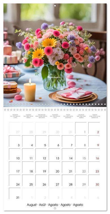 Produktbild: Birthday feelings - Your year full of AI birthdays (Wall Calendar 2026 12 &times; 12 Inch) CALVENDO 12 Month Wall Calendar