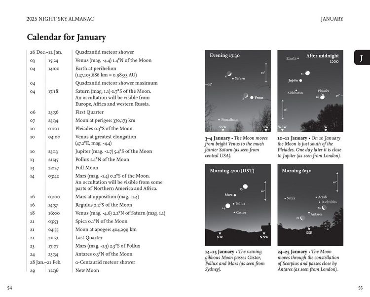 Produktbild: Night Sky Almanac 2025 Hb