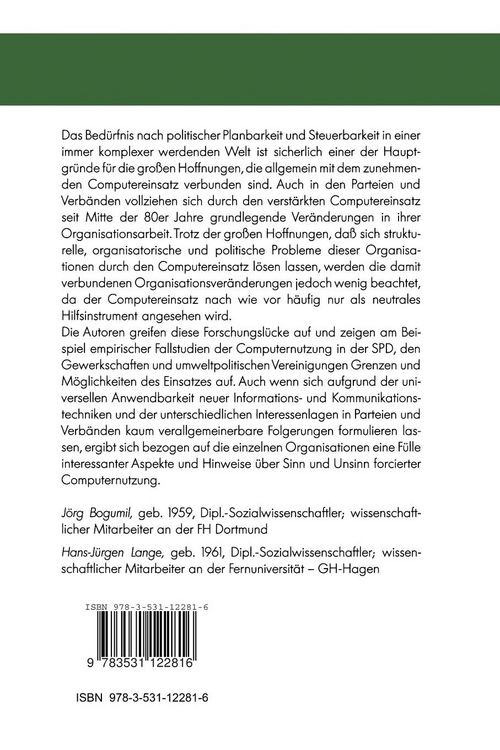 Produktbild: Computer in Parteien und Verb&auml;nden