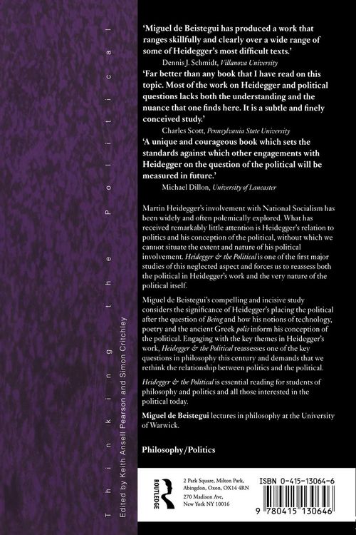 Produktbild: Heidegger and the Political