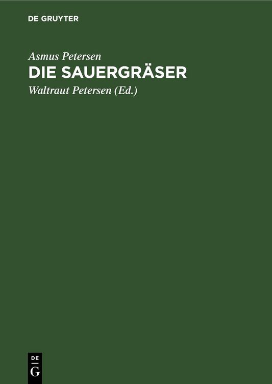 Produktbild: Die Sauergr&auml;ser