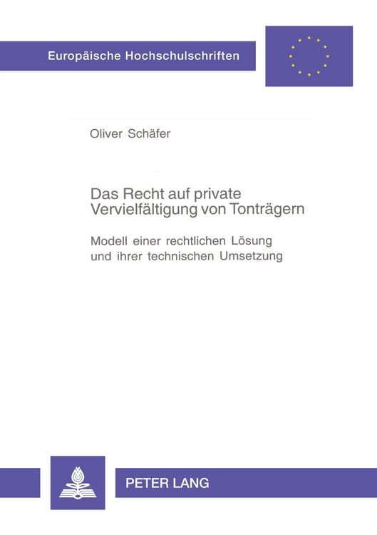 Produktbild: Das Recht auf private Vervielfältigung von Tonträgern