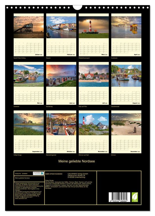 Produktbild: Meine geliebte Nordsee (Wandkalender 2026 DIN A3 hoch), CALVENDO Monatskalender