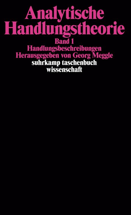 Produktbild: Handlungsbeschreibungen. Analytische Handlungstheorie. Band 1