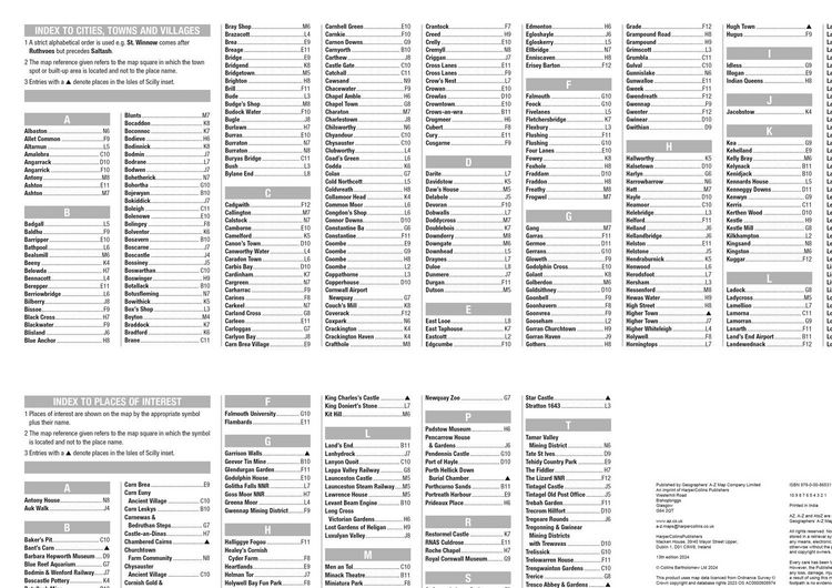 Produktbild: Cornwall A-Z Visitors Map