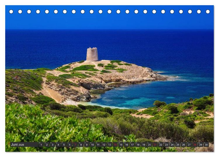 Produktbild: Sardinien - Traumstr&auml;nde am Mittelmeer (Tischkalender 2026 DIN A5 quer), CALVENDO Monatskalender