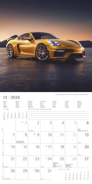 Produktbild: High Speed 2026 - Broschürenkalender 30x30 cm (30x60 geöffnet) - Kalender mit Platz für Notizen - Bildkalender - Wandplaner - Technikkalender