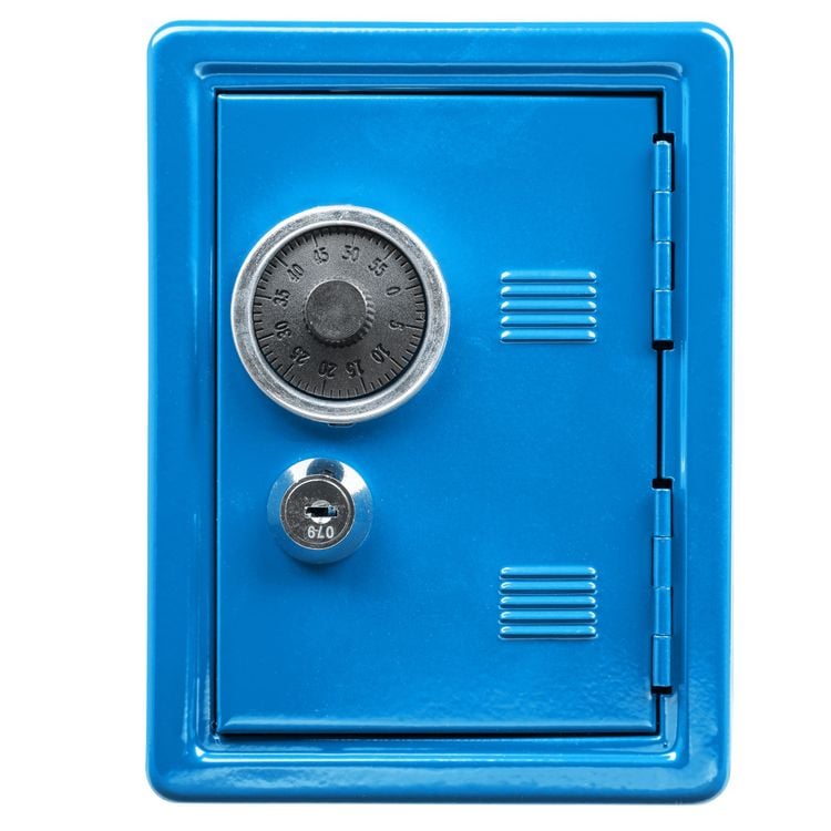 Produktbild: Idena Spartresor aus Metall blau 12x10x16cm