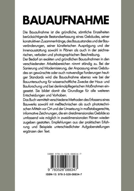 Produktbild: Bauaufnahme