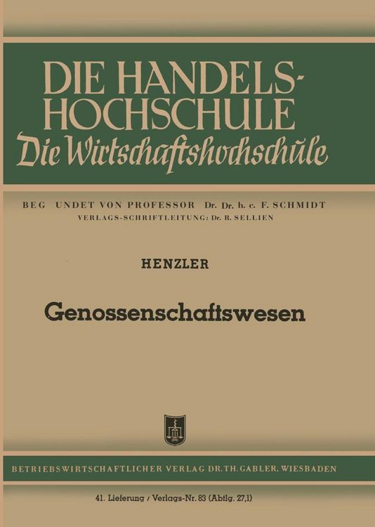 Produktbild: Genossenschaftswesen