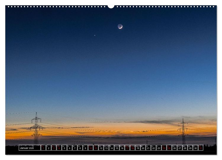 Produktbild: Faszination Mond - der etwas andere Mondkalender (Wandkalender 2026 DIN A2 quer), CALVENDO Monatskalender