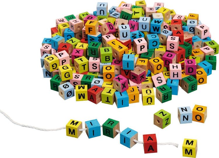 Produktbild: Buchstabenw&uuml;rfel, bunt, zum Aufziehen