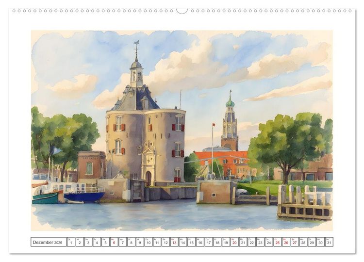 Produktbild: Zauberhafte Motive rund um's Ijsselmeer (Wandkalender 2026 DIN A2 quer), CALVENDO Monatskalender