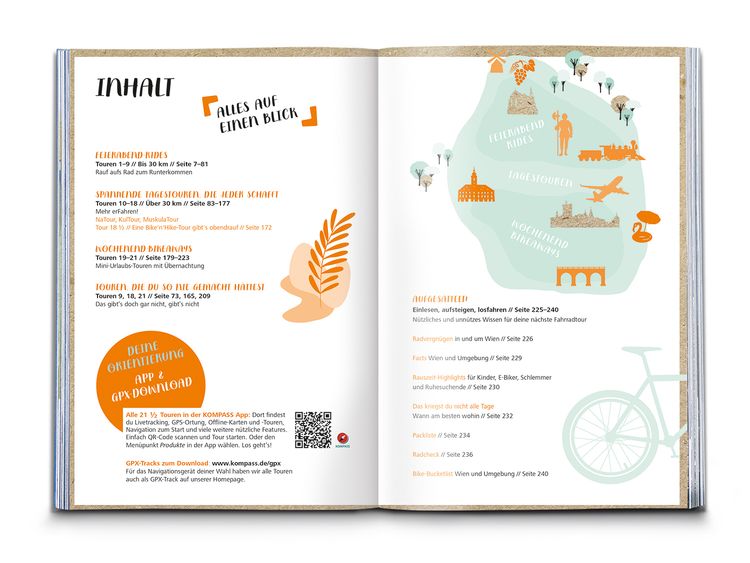 Produktbild: KOMPASS Radvergn&uuml;gen in und um Wien