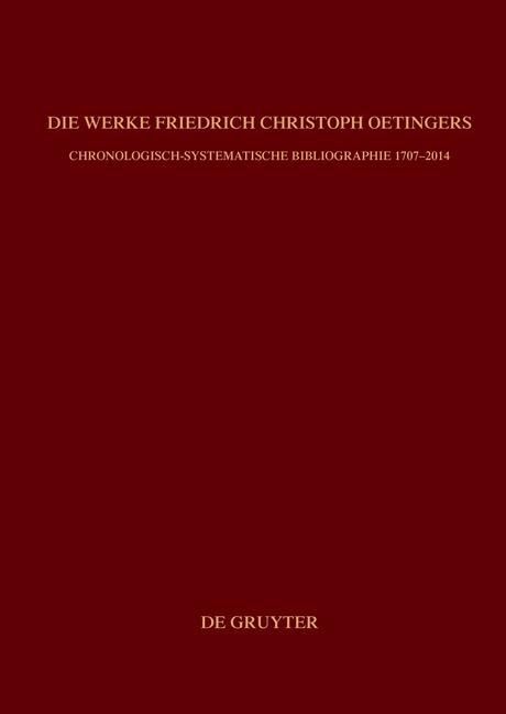 Produktbild: Die Werke Friedrich Christoph Oetingers