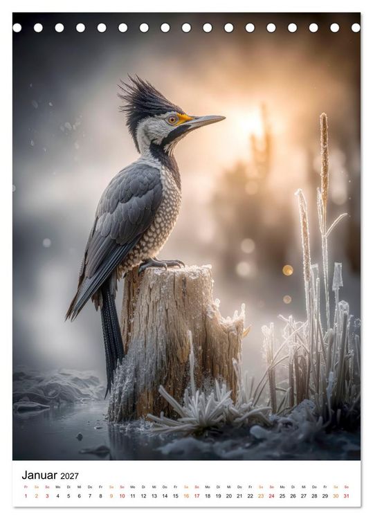 Produktbild: Tiere im Winter - eisige Eleganz (Tischkalender 2027 DIN A5 hoch), CALVENDO Monatskalender
