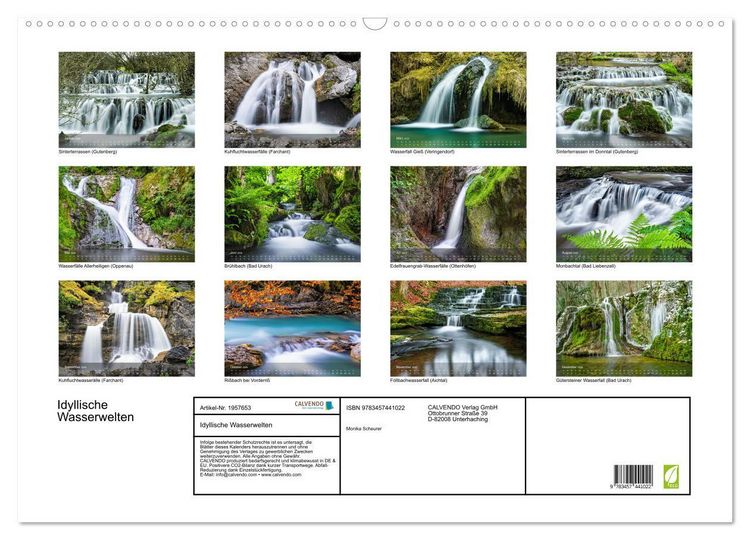 Produktbild: Idyllische Wasserwelten (Wandkalender 2026 DIN A2 quer), CALVENDO Monatskalender