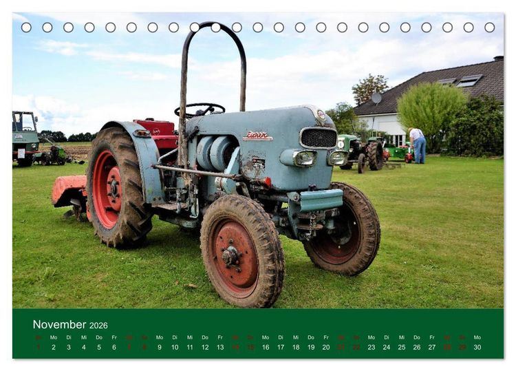 Produktbild: TRECKER-SCHLEPPER. Unverzichtbare Helfer in der Landwirtschaft (Tischkalender 2026 DIN A5 quer), CALVENDO Monatskalender